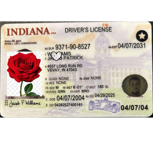 Buy Indiana Fake ID | Scannable | Buy 1 Get 1 free - USA BEST FAKE ID
