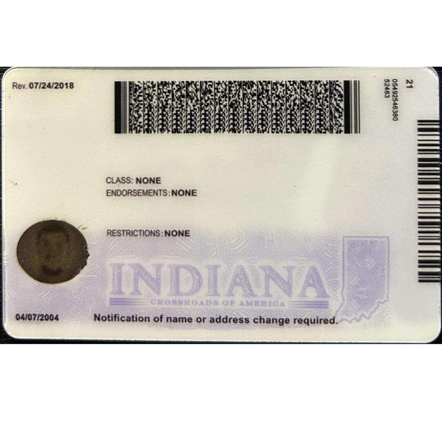 Buy Indiana Fake IDs | Scannable | Buy 1 Get 1 free - USA BEST FAKE ID