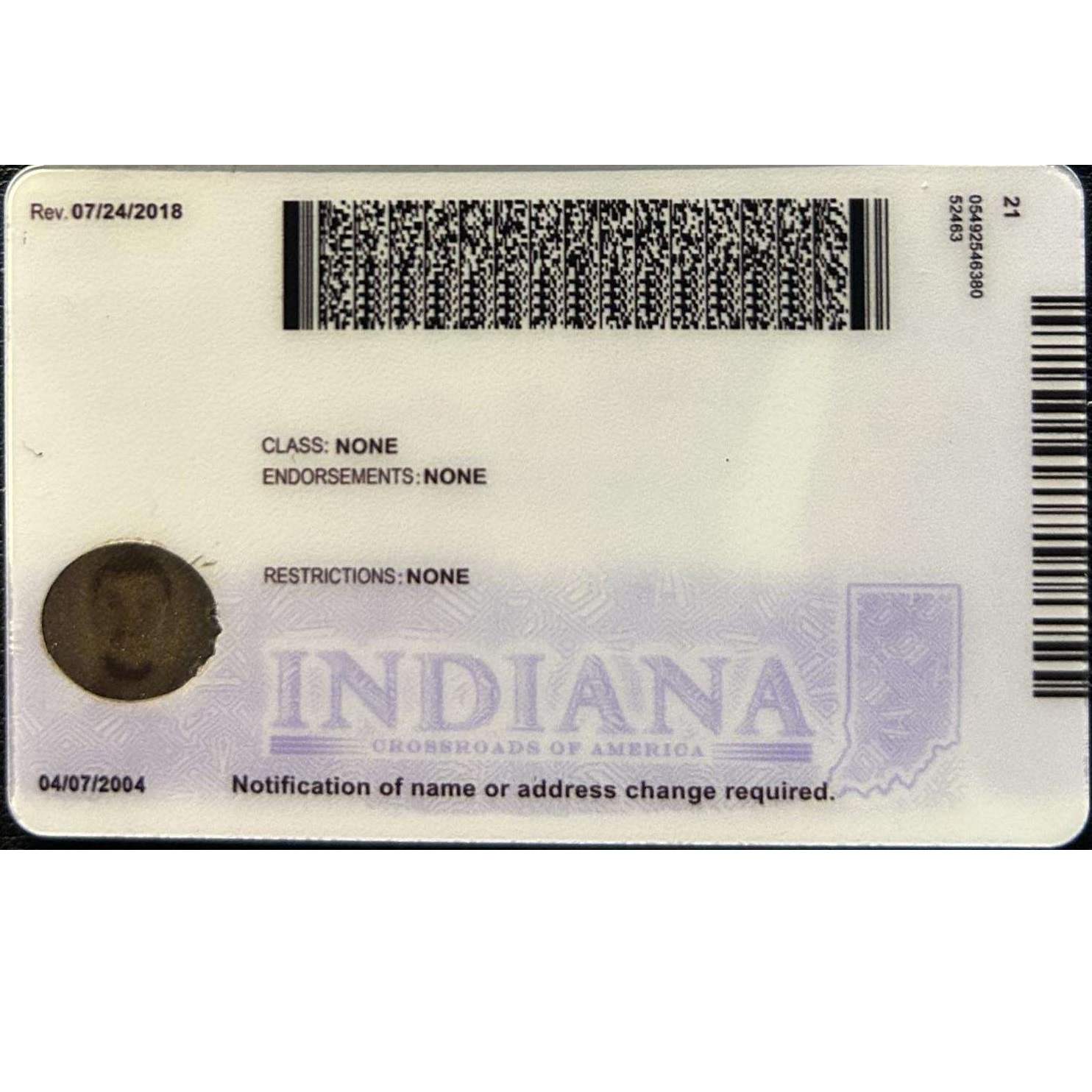 Buy Indiana Fake IDs | Scannable | Buy 1 Get 1 free - USA BEST FAKE ID