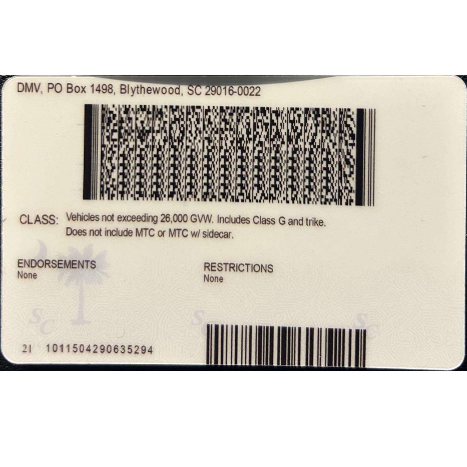 Buy Sourth Carolina Fake IDs | Scannable | Buy 1 Get 1 free - USA BEST FAKE ID